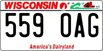 WI license plate 559OAG