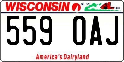 WI license plate 559OAJ