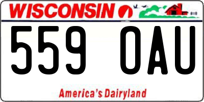 WI license plate 559OAU