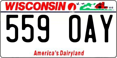 WI license plate 559OAY