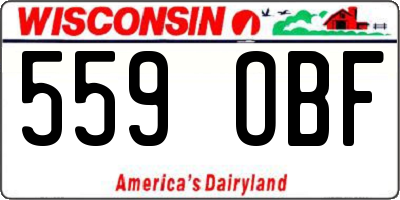 WI license plate 559OBF