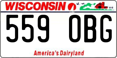 WI license plate 559OBG