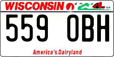 WI license plate 559OBH