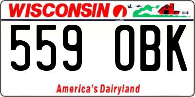 WI license plate 559OBK