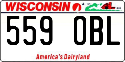 WI license plate 559OBL