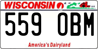 WI license plate 559OBM