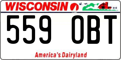 WI license plate 559OBT