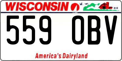 WI license plate 559OBV