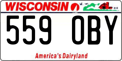 WI license plate 559OBY