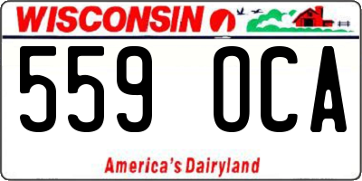 WI license plate 559OCA