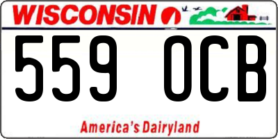 WI license plate 559OCB
