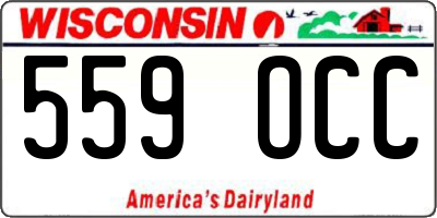 WI license plate 559OCC
