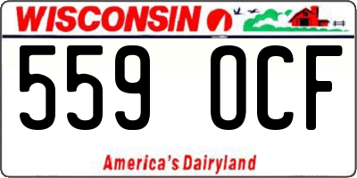 WI license plate 559OCF