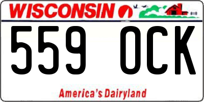 WI license plate 559OCK
