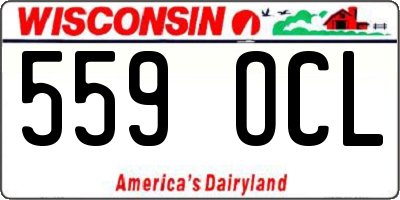WI license plate 559OCL