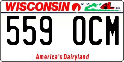 WI license plate 559OCM