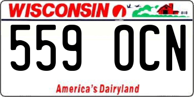 WI license plate 559OCN