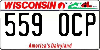 WI license plate 559OCP