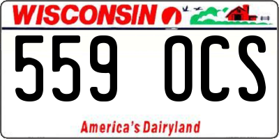 WI license plate 559OCS