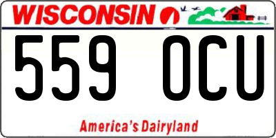WI license plate 559OCU