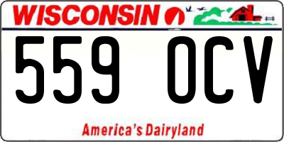 WI license plate 559OCV
