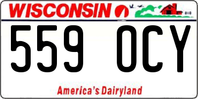 WI license plate 559OCY