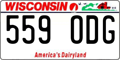 WI license plate 559ODG