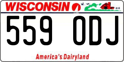 WI license plate 559ODJ