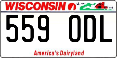 WI license plate 559ODL