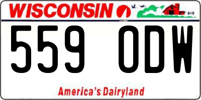 WI license plate 559ODW