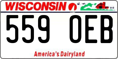 WI license plate 559OEB