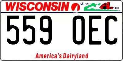 WI license plate 559OEC