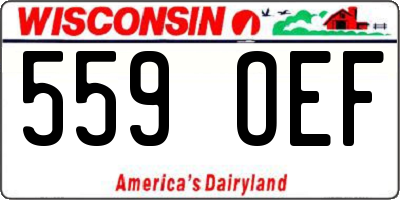 WI license plate 559OEF