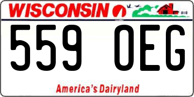 WI license plate 559OEG