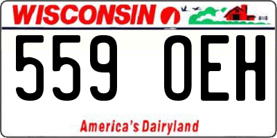 WI license plate 559OEH