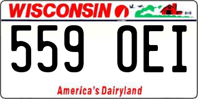 WI license plate 559OEI