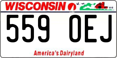 WI license plate 559OEJ