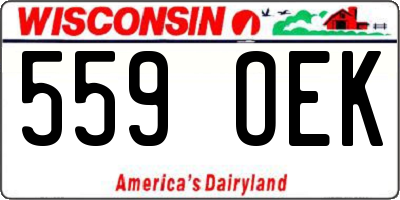 WI license plate 559OEK