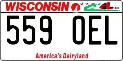 WI license plate 559OEL