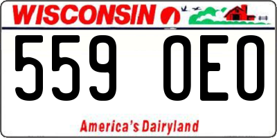WI license plate 559OEO