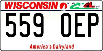 WI license plate 559OEP