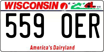WI license plate 559OER