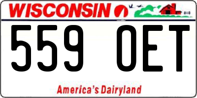 WI license plate 559OET