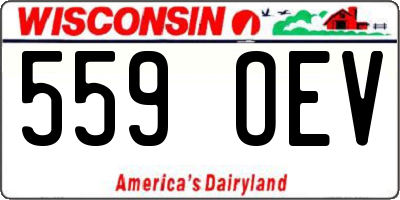 WI license plate 559OEV