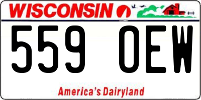 WI license plate 559OEW