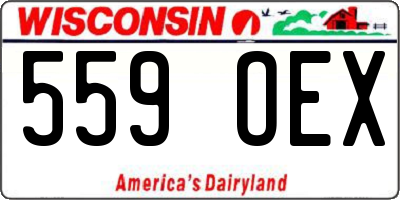WI license plate 559OEX