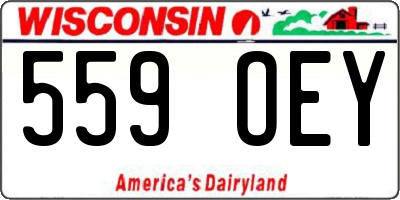WI license plate 559OEY