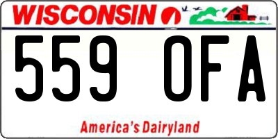 WI license plate 559OFA