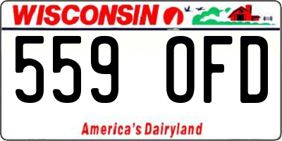 WI license plate 559OFD