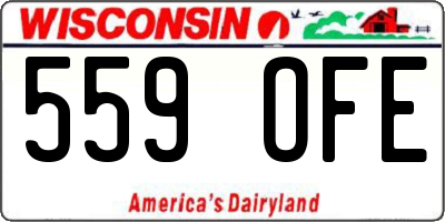 WI license plate 559OFE